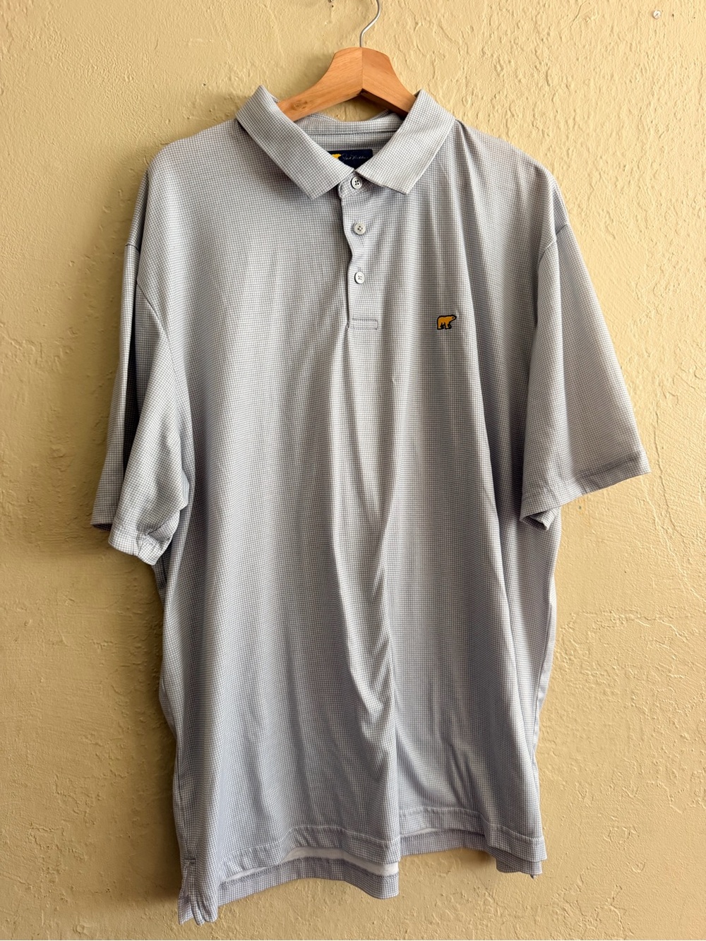 Men's Light Gray Polo with Subtle Chest Emblem
